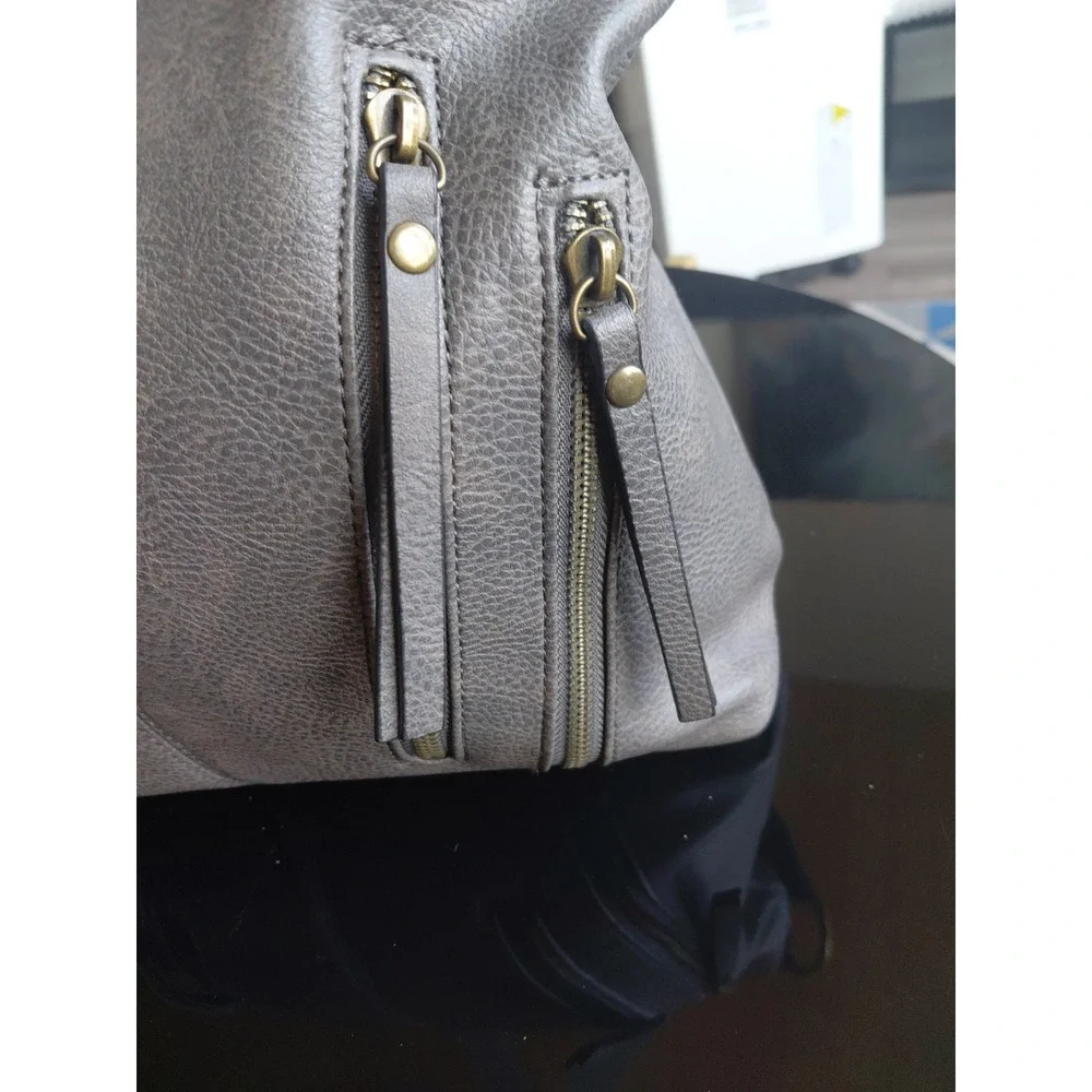 Bueno Collection Hobo Bag Purse Crossbody Double Handle Faux Leather Boho NWOT